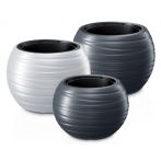 DBMZK440-405U Кашпо MAZE круг. d43.6;h29,9см 11/36л. серый камень(stone grey) с вкладышем *