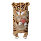 Тигр зоокашпо на ножках с сердцем h-24 см; d-10 см 1 л *