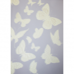 Упак. материал флорист пленка "Нежные бабочки", 58 см х 58 см, 20 лист/упак, св.-сирен (ш/к 6774)*