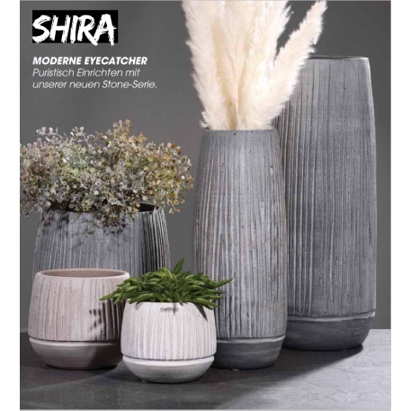 828282 Ваза Vase Shira nougat d14; h35cm нуга (ш/к 6279)