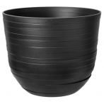 ELHO Кашпо fuente rings round d30 см черный (onyx black) (ш/к 0165)