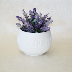 Кашпо для цветов "Афина" белый h-10 см, d-11,5 см