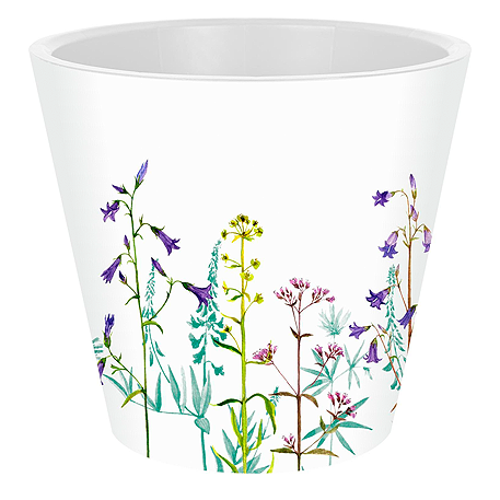 Горшок для цветов InGreen London Deco D160 мм, 1,6 л c дренажной вставкой Meadow grass *