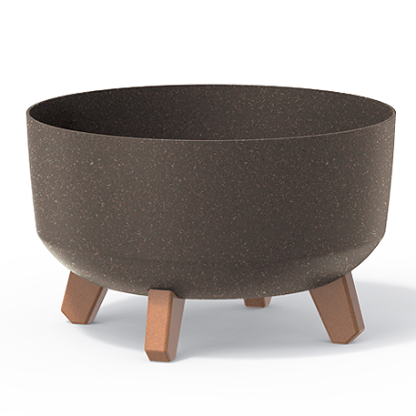 DGRL240LW-4625W Кашпо на ножках GRACIA LOW ECO WOOD d23.5, h15.5 см кофе (eco coffee)