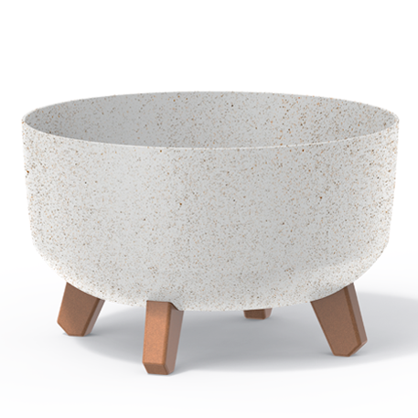 DGRL240LW-S449W Кашпо на ножках GRACIA LOW ECO WOOD d23.5, h15.5 см белый (eco white)