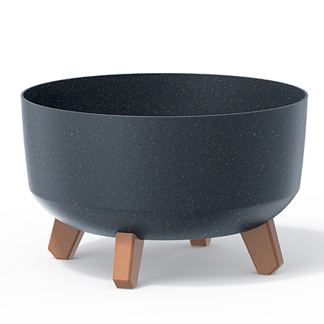 DGRL400LW-S433W Кашпо на ножках GRACIA LOW ECO WOOD d38, h19,5 см антрацит (eco anthracite)