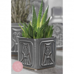 590191 Кашпо Kübel Rumba grey wash d12,5; h12cm серый (ш/к 3957) *
