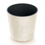DURO300E-CY700 Кашпо URBI ROUND EFFECT d30, h29,5см 15/17л крем (cream) с вкладышем (вкл. 058480)