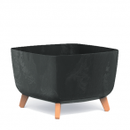 DGQL240E-S433 Кашпо на ножках GRACIA SQUARE BETON EFFECT 24*24, h18,7см антрацит (anthracite)*