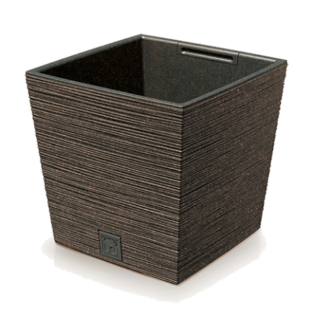 DFS300W-4625W Кашпо FURU SQUARE LOW ECO WOOD 29,5*29,5,h29см кофе (eco coffee) (вкл.067395)