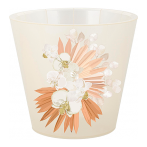 Горшок для цветов InGreen London Orchid Deco D160 мм, 1,6 л с дренажной вставкой, крем. орхидея *