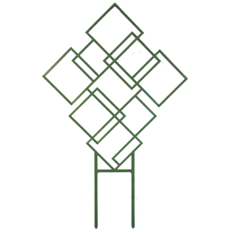 0311-085 Опора для растений квадраты 29,9*46 см зеленый (zielona harbata)