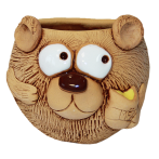 Медведь забавный керамика кашпо 9,5*10*9,5 см, 0,35 л ( )