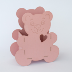 Ящик для декора "Медведь" малый, цвет: розовый *