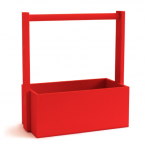 Ящик с круглой ручкой (27х24,2х12,7см), цвет: красный *