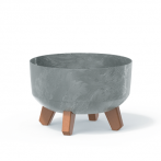 DGRL240LE-422U Кашпо на ножках GRACIA LOW BETON EFFECT d23,5 h15,5 3,8л бетон (concrete) *