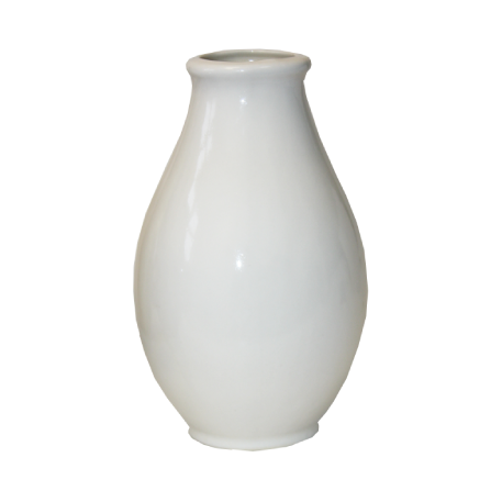 ваза декоративная ПОЛЕВАЯ (1 СОРТ, Белый) h-19 см; d-11 см