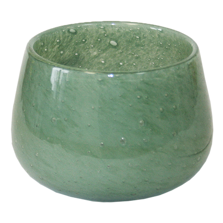 589045 Ваза стекло Ava d11 h9 см нефритово-зеленый (ш/к 7329)