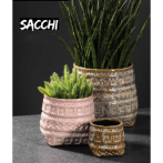 596348 Кашпо керам. Kübel SACCHI d12,5 h10 см розовый (ш/к 7533) *