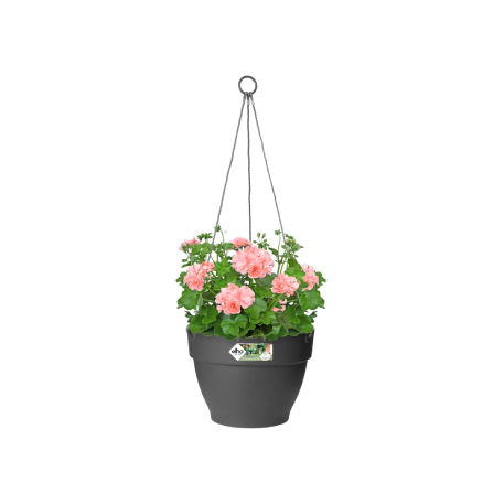 ELHO Кашпо с подвесом vibia campana hanging basket d26; h18см антрацит (anthracite) (ш/к 1280)