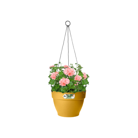 ELHO Кашпо с подвесом vibia campana hanging basket d26; h18см медово-желтый (honey yellow) (ш/к8016)