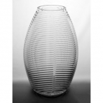 1473 МАТИЛЬДА ваза с декоративной текстурой прозрач. средняя d-17; h-28 см