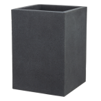 240 Кашпо пластик. высок. C-Cube High Stony Black 38*38; h54 черный камень (ш/к 2182)