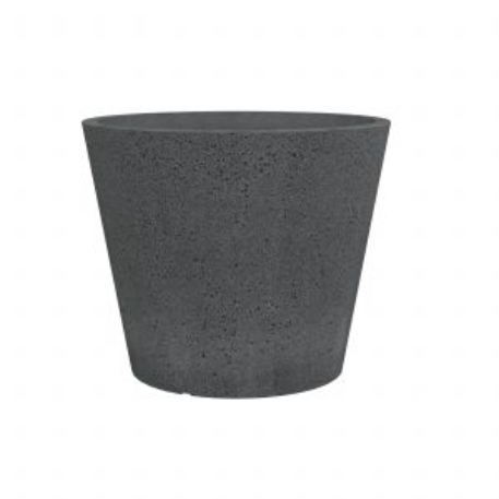 238 Кашпо пластик. C-Cone STONY BLACK d40 h33 см черный камень (ш/к 8314)