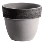 691643I Кашпо теракот VASO PATAVIUM GRAFFIATO d16; h13,5 см серо-коричневый (ш/к 0777)(п/д 068733)*