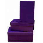 Наборы прямоугольных коробок 3 в 1 "Пурпур" ( 19 х 12 х 7,5 - 15 х 10 х 5 см) ПП-2945 *