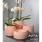 396650 Кашпо керам.Schale Potta matt d19,5 h8 см розовый матовый (ш/к 9446) *