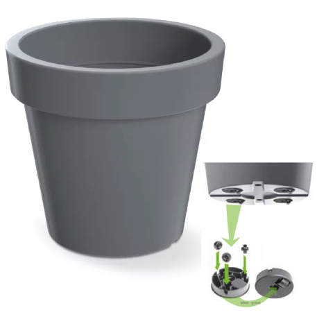 DLOF600-405U Кашпо на колесиках Lofly d58,2 h53,2 см 54,7л серый (stone grey)