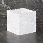 Кашпо "Куб ракушка" 7,5*7,5; h- 7,5 см серый