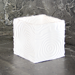 Кашпо "Куб ракушка" 7,5*7,5; h- 7,5 см белый