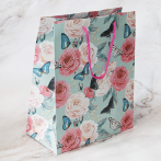 Пакет подарочный из крафт-бумаги 26,4х32,7х13,6 см (craft L) Цветы и розы, 150 г ПАК-1532 *