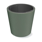 DBMI240-2411U Кашпо MILLY d24 h22,7см 4,5/7л зеленый (pine green) с вкладышем (ш/к 2437)