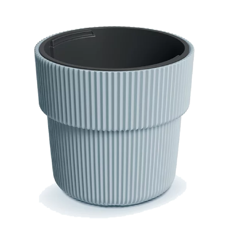 DBMIR400-443U Кашпо MILLY d39 h37 см св. серый (light gray) с вкладышем (ш/к 8072)