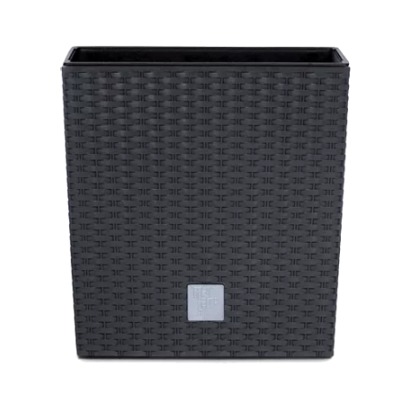 DRTS265L-S433 Кашпо RATO LOW 26,2*26,2 h26,6 см антрацит (anthracite) с вклад (вкл 059378) *