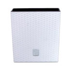 DRTS325L-S449 Кашпо RATO LOW 32*32 h32,5 см белый (white) с вкладышем (вкл 059379) *