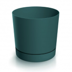 DPOP200-2411U Кашпо с прикр. подд. TUBO P d20, h19,6см зеленый (earht green) *