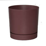 DPOP200-7587U Кашпо с прикр. подд. TUBO P d20, h19,6см кирпичный (rustic brick) *