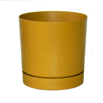 DPOP350-117U Кашпо с прикр. поддоном TUBO P d33,8, h32,6см горчичный (mustard)