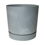 DPOP300E-422U Кашпо с прикр. подд. TUBO P EFFECT d29,2, h28,3см бетон (beton) *