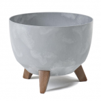 882 Кашпо ROMA ECO recycled beton на ножках d47, h26,5 см 31,5л серый бетон (szary beton) *