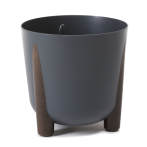 210 Кашпо на ножках FRIDA ECO recycled d18; h18см 3,3л антрацит (antracyt) *