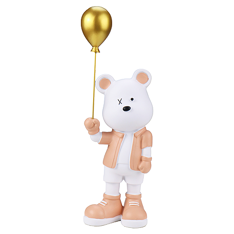 Интерьерный сувенир "Медведь с воздушным шариком", розовый, 11*8*34 см Т-2317
