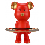 Интерьерный сувенир "Модный медвежонок", красный, 22*17*29 см, Т-2303