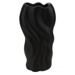 Ваза декоративная керамическая "Волна", черная, 16*10.5*30см ВС-0150