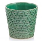 07.116.14 Кашпо Vintage d14; h13 см зеленый (ш/к 0800)