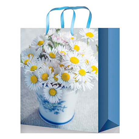 Optima Пакет подарочный с глянц.лам. 18x23x8 см (М) Приятные ромашки, 128 г ПКП-0334